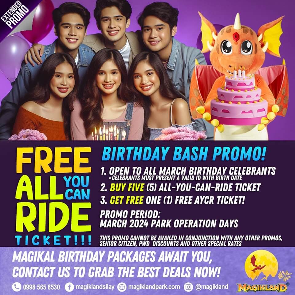 Magikland Promo Birthday Bash Promo March 2024 Magikland