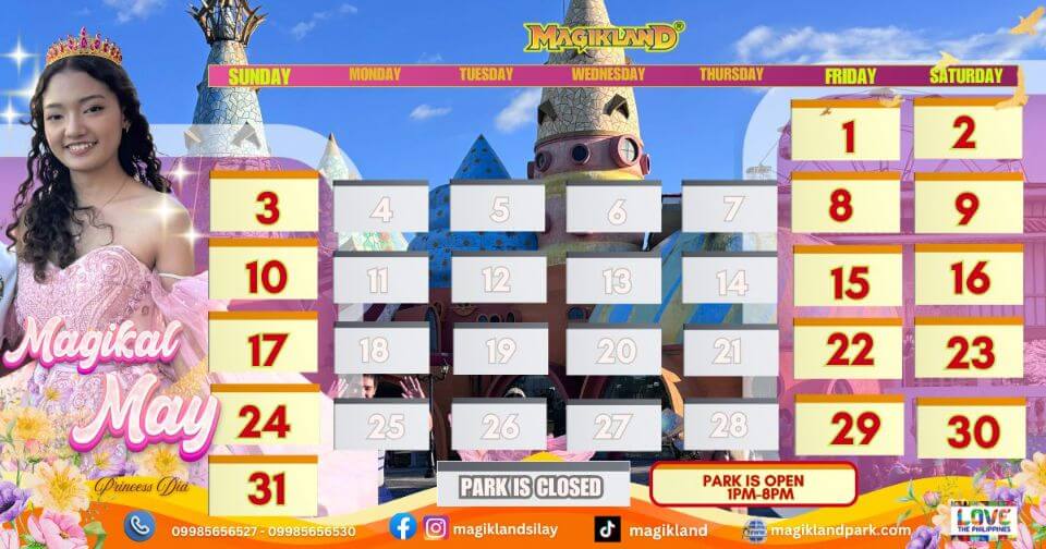 Magikland May 2026 Schedule